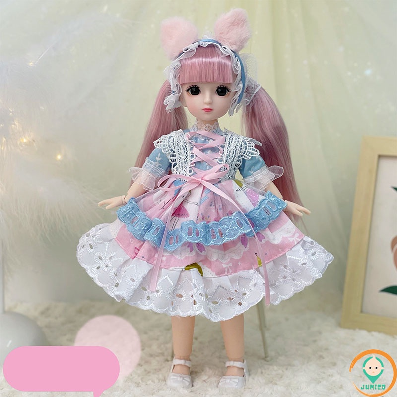 Búp bê barbie 30cm có khớp giá rẻ, đồ chơi cho bé gái thông minh tư duy vận động JUMICO BUB2