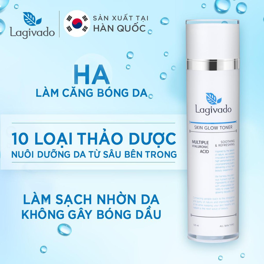 Nước Hoa Hồng HQ Lagivado giúp cân bằng, se khít lỗ chân lông Toner 120 ml