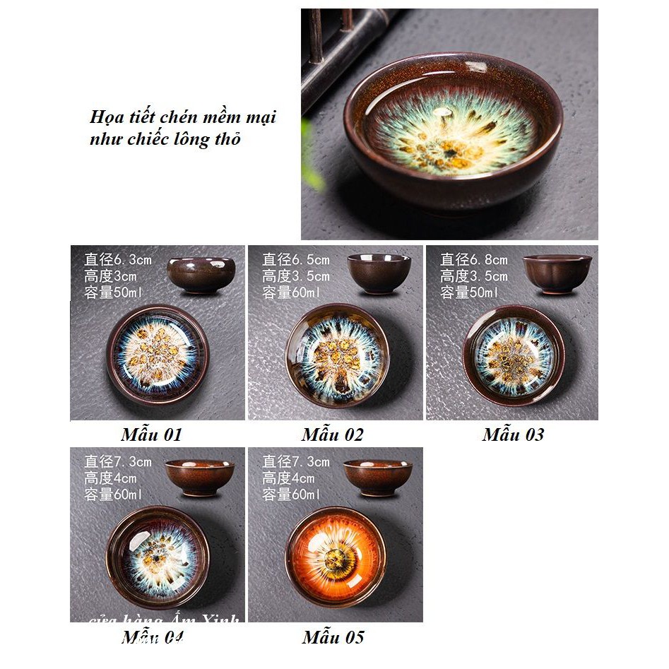 chén thiên mục lông thỏ