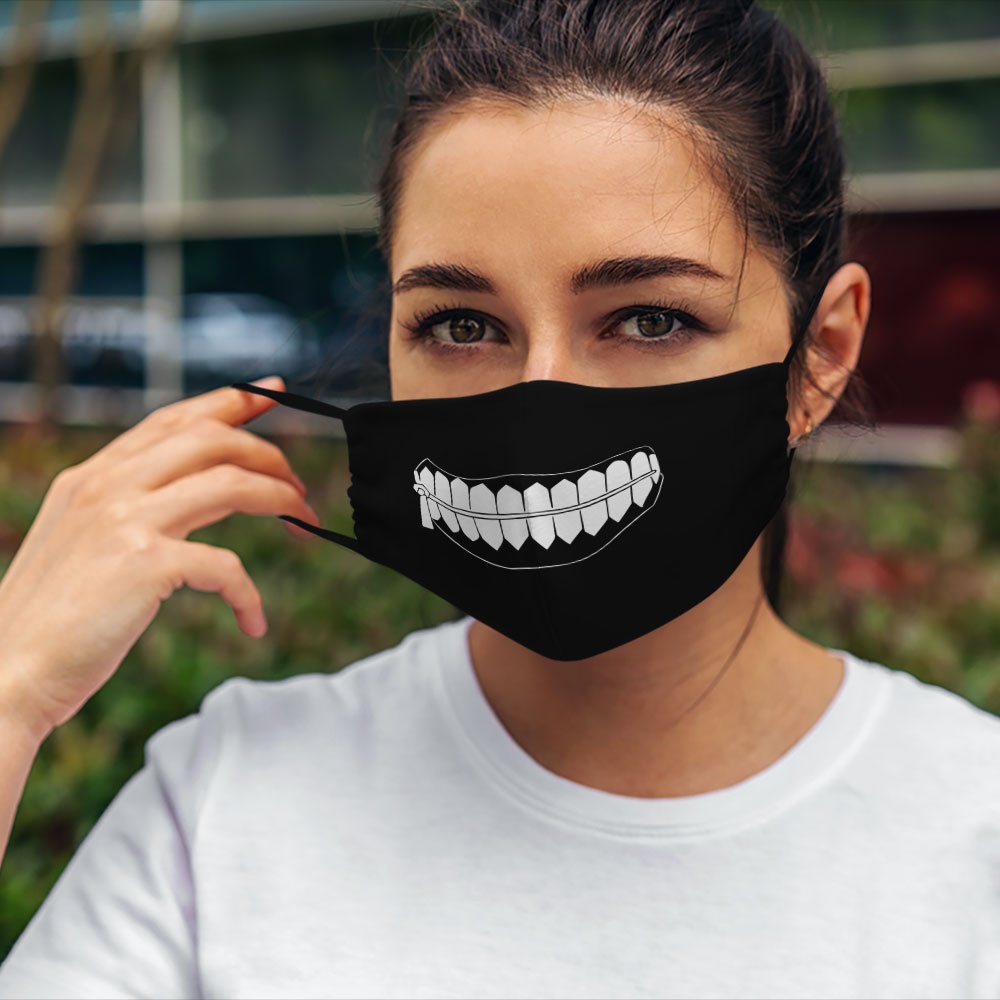 Khẩu trang in hình 3d DRAWN_1191 CARTWELL vải poly cotton 100% ngăn bụi kháng khuẩn bảo vệ toàn diện cho bạn