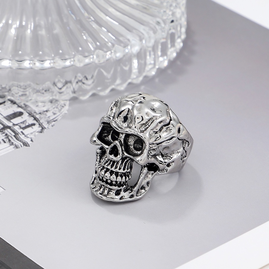 Nhẫn Hình Đầu Lâu Phong Cách Gothic Thời Trang Dành Cho Nam