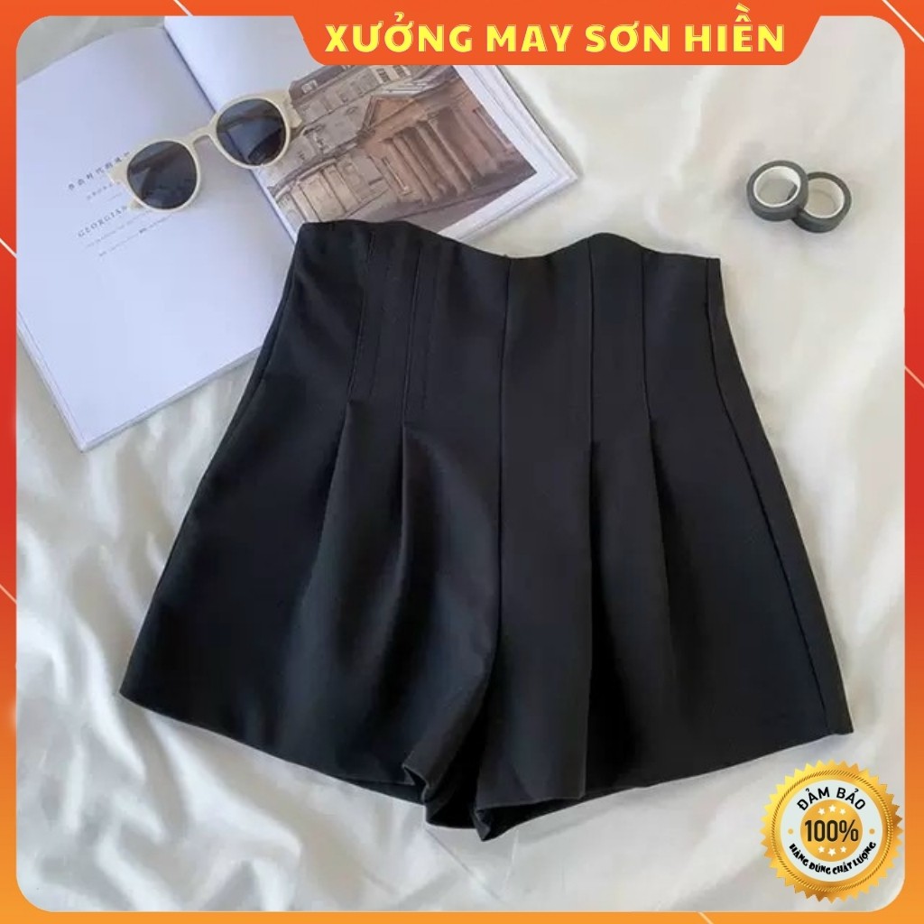 Quần short nữ lưng cao gen bụng Quần short cạp cao Xưởng may Sơn Hiền MS39