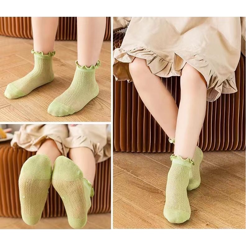 Vớ Lưới Mỏng Phối Ren Kiểu Công Chúa Dễ Thương Cho Bé Gái