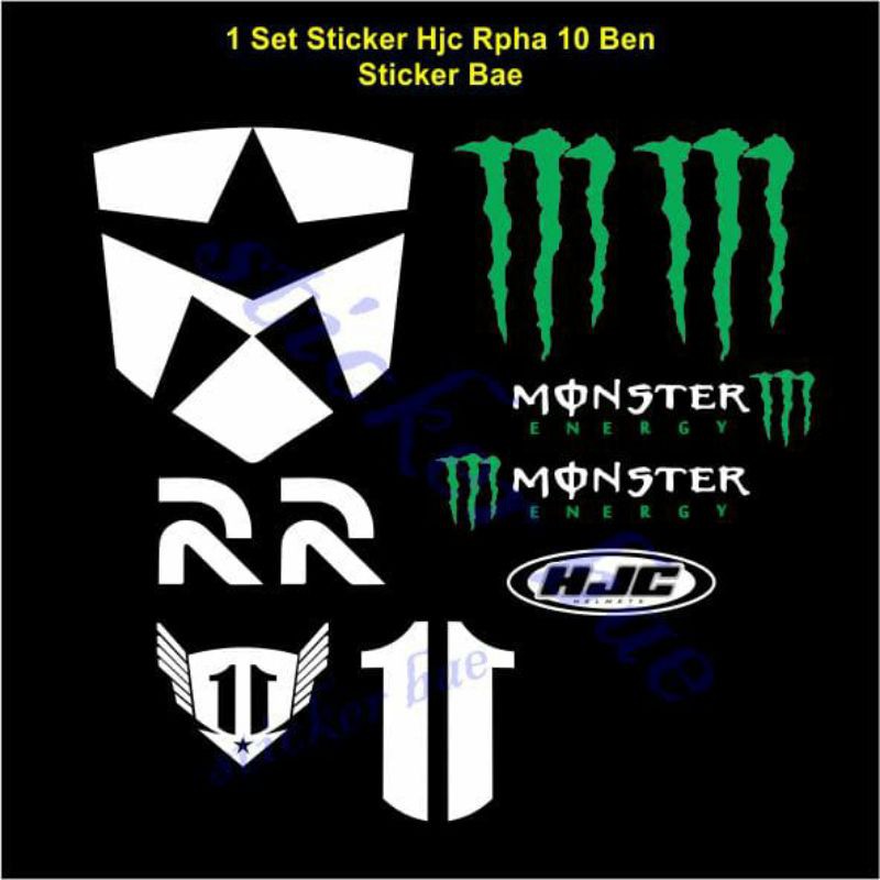 Sticker Hjc Rpha 10 Ben Monster Set Cutting