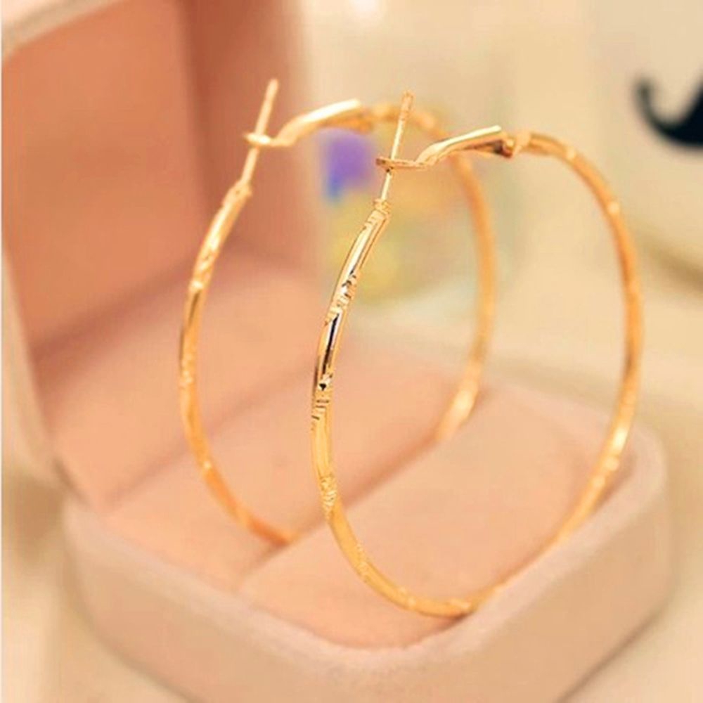 MXMUSTY Sexy Personality Geometric Big Circle Hoop Dangle Earrings Bamboo Joint Style Circle Earrings