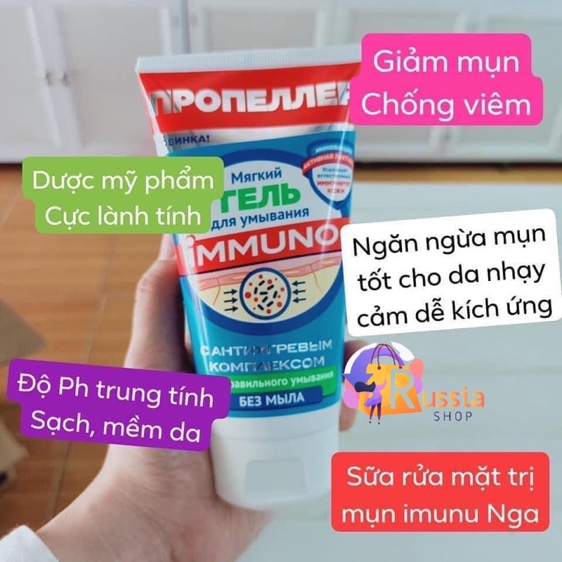 Sữa rửa mặt mụn Immuno Nga