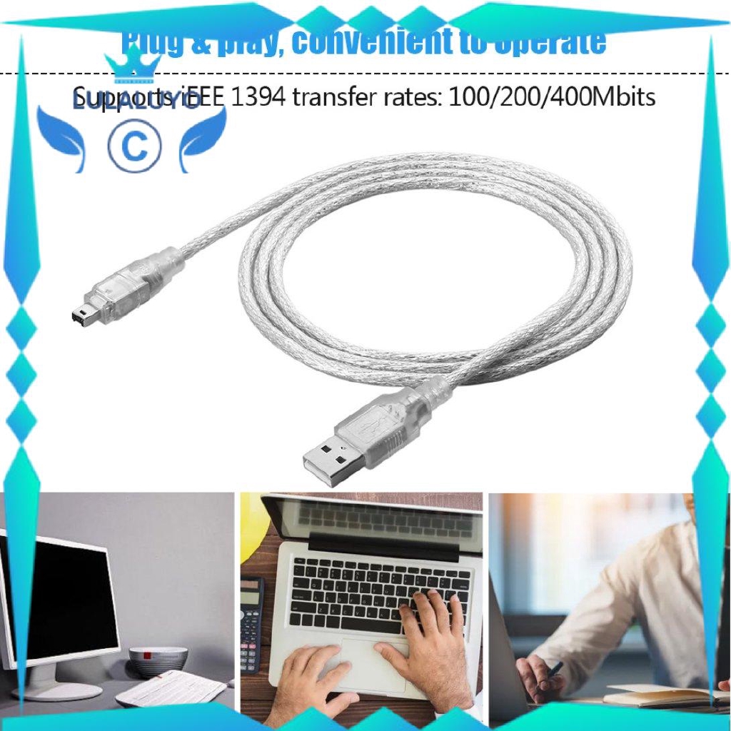 Cáp Kết Nối Mc 1.2m Usb 2.0 Male Sang Firewire Ieee 1394 4 Pin Male I