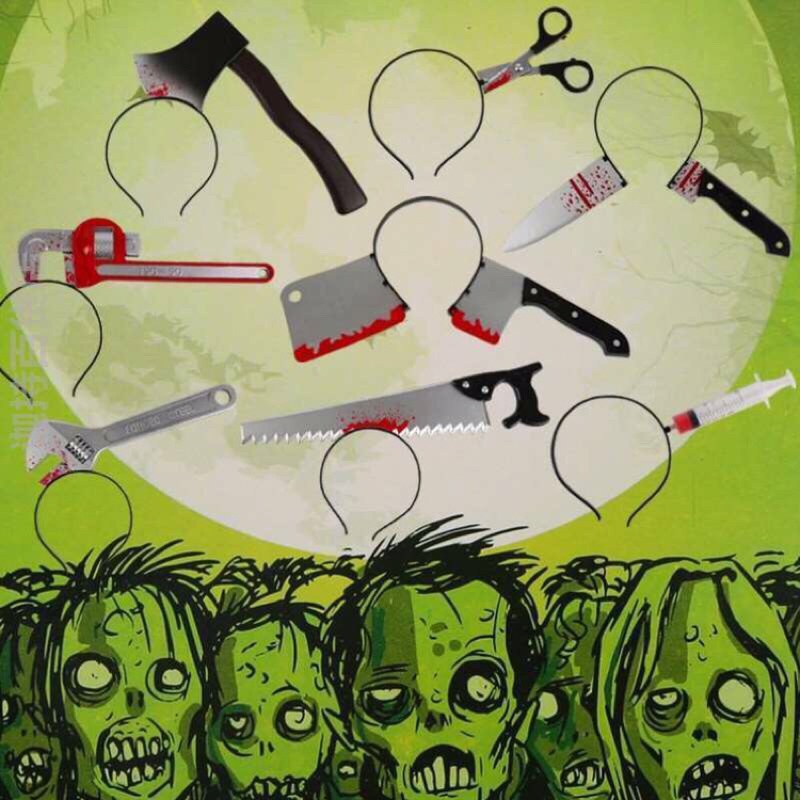 Băng Đô Halloween Hình Rìu Vui Nhộn Hài Hước