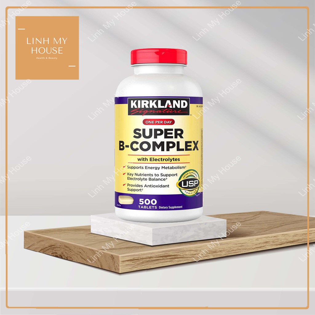 Viên uống hỗ trợ năng lượng Kirkland Super B-Complex 500 viên Mỹ