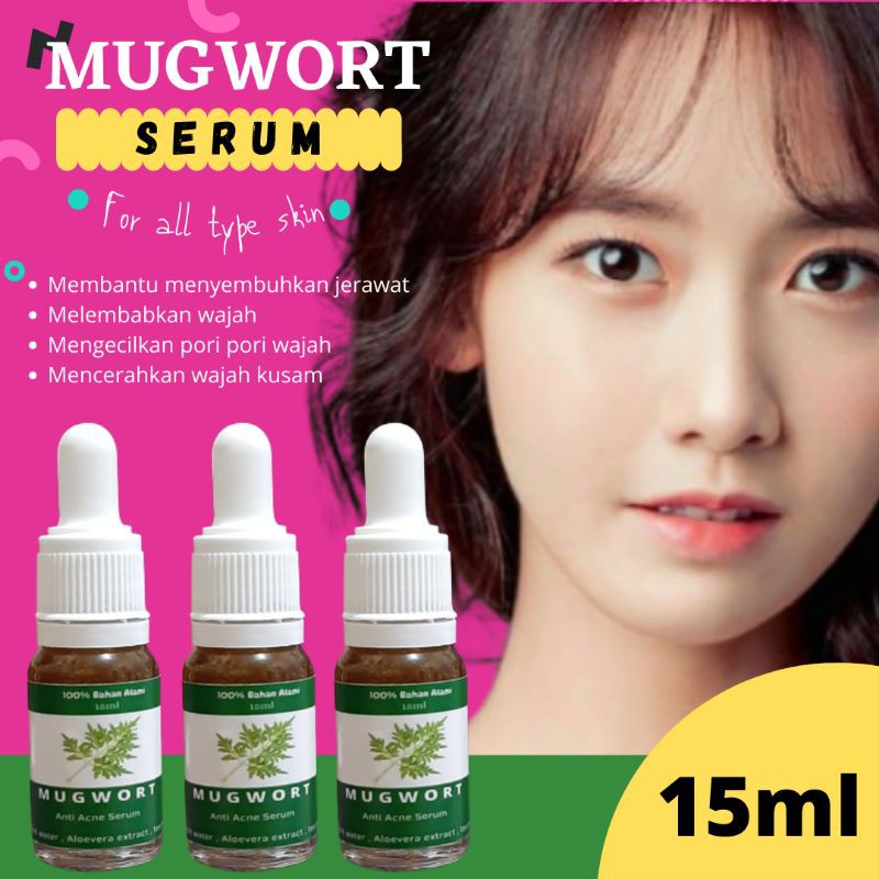 (Hàng Mới Về) Serum Mugwort Làm Trắng Sáng Da Trị Mụn Se Khít Lỗ Chân Lông Cho Nam