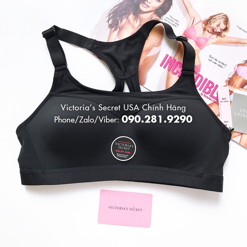 32B/B70 - Áo tập đen Lightweight  mút đệm dòng Max Sport, Lightweight Black - Victoria's Secret