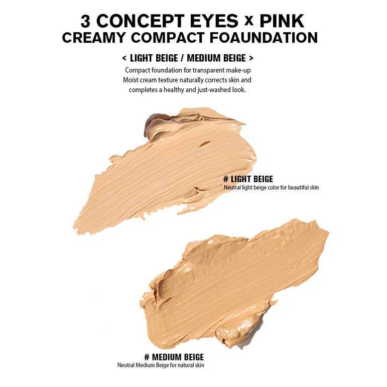 kem nền dạng nén Creamy Compact Foundation 3ce