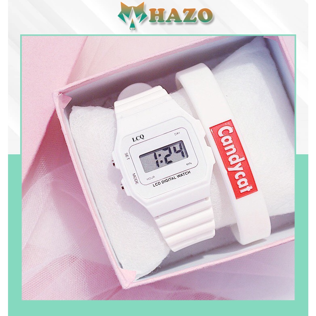 Đồng Hồ Nữ Dây Cao Su F92 Full Màu Cực Đẹp - Hazo