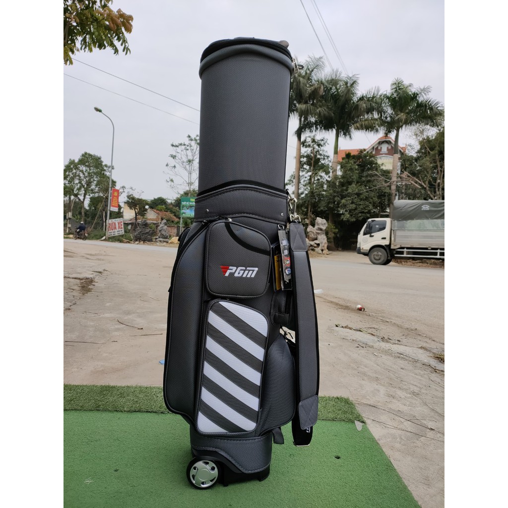 [ GIÁ KỊCH SÀN ]  Túi đựng gậy golf PGM vải bạt có bánh xe [ PHỤ KIỆN GOLF ]