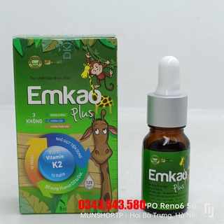 Emkao plus – Bổ sung vitamin D3 + K2, giúp phát triển chiều cao