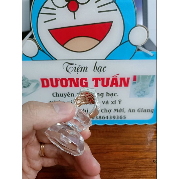 Nhẫn nam bạc cao cấp hột đỏ