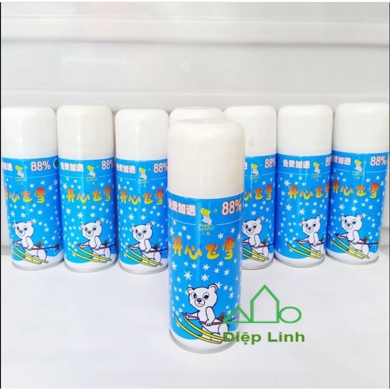 Bình xịt dây sợi nhiều màu, bình xịt tuyết tan party