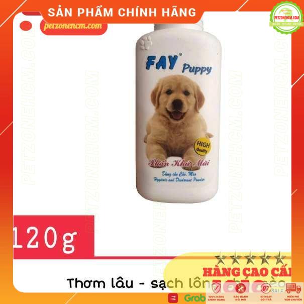 Phấn tắm khô chó con 💥 FREESHIP 💥 Fay Puppy 120gr - tắm khô không dùng nước