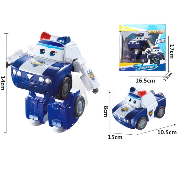 Kim Team Cảnh Sát đội bay siêu đẳng super wings Robot Biến Hình Máy Bay Cỡ Lớn