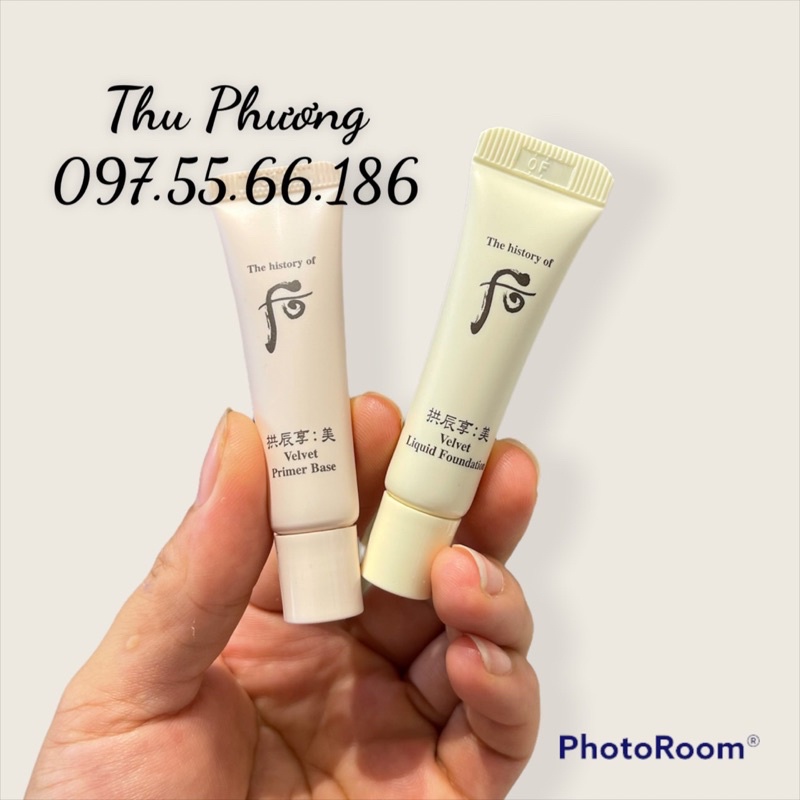 [DATE 2025]CẶP LÓT - NỀN WHOO VELVET LIQUID FOUNDATION 6ML