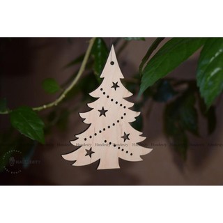 Cây thông Noel bằng gỗ  trang trí giáng sinh - Gỗ Cắt Laser - Đồ trang trí bằng gỗ -  giáng sinh, noel - gỗ tô màu