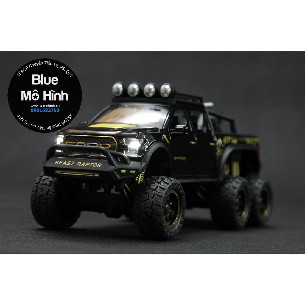 Blue mô hình | Xe mô hình Ford F150 Raptor Offroad 6 x 6 1:32 BOX