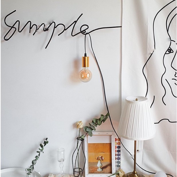 Móc chữ sắt SIMPLE / LOVE treo tường trang trí, decor phòng ngủ - Made by Kho Decor