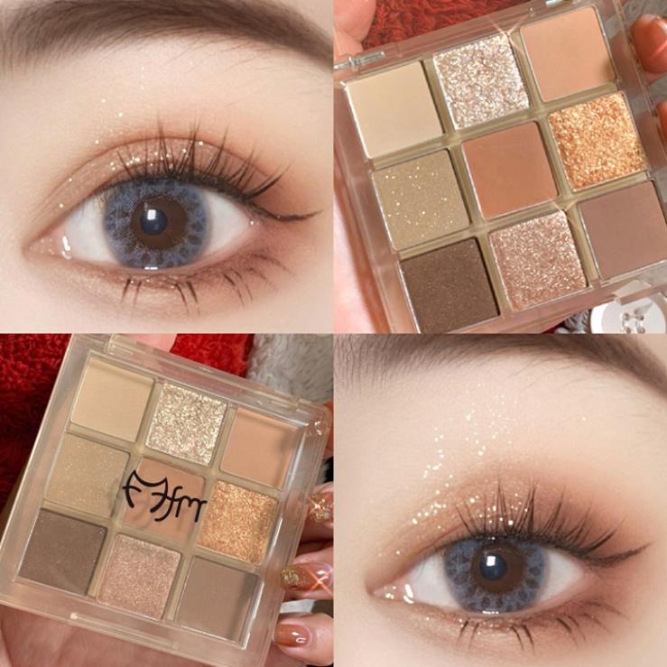 Bảng Mắt Nhũ 9 Ô Eye Palette Glamcolour Nội Địa Trung  ZUZU