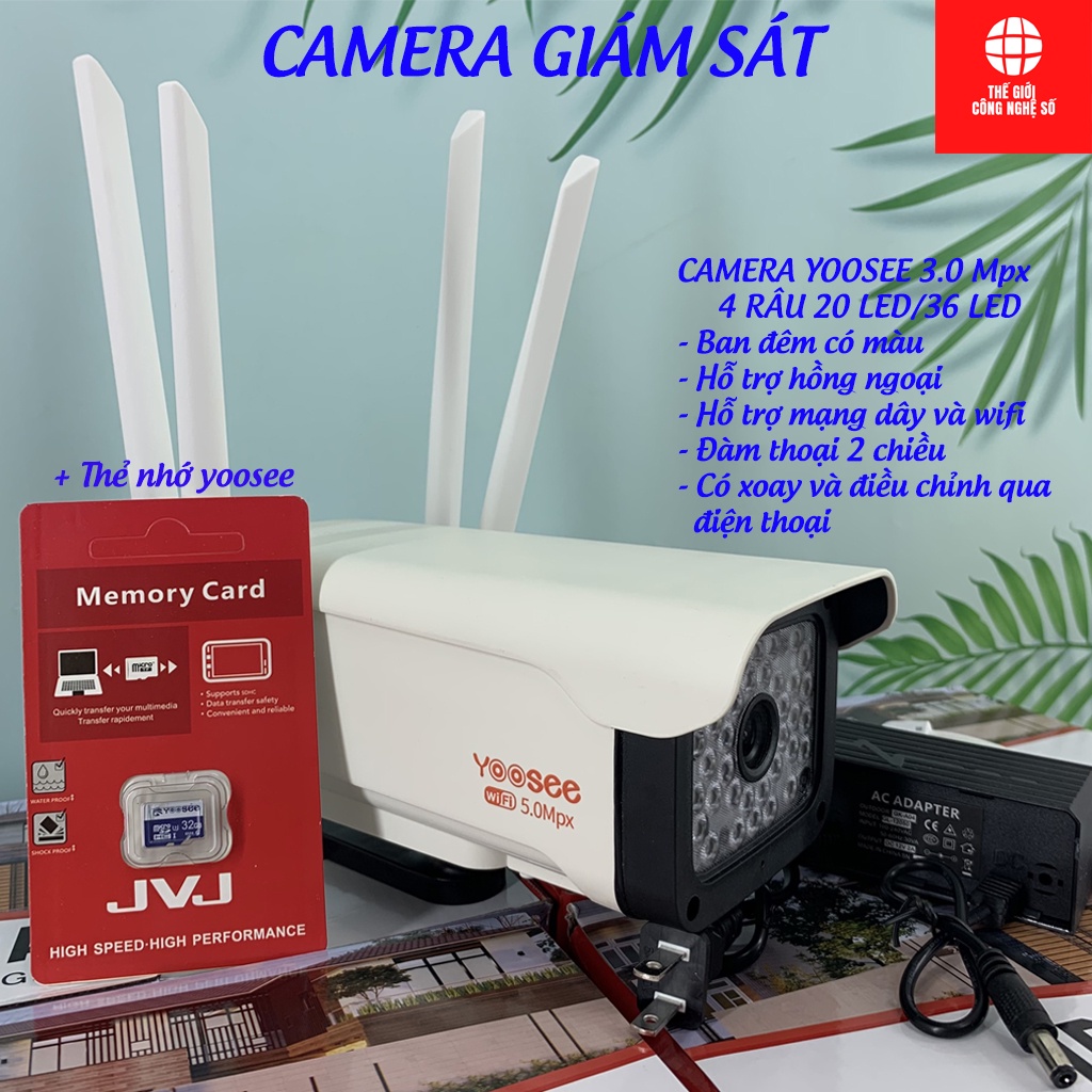 Camera ngoài trời, chống nước Yoosee Full HD 1080P 4 Led trợ sáng đàm thoại 2 chiều