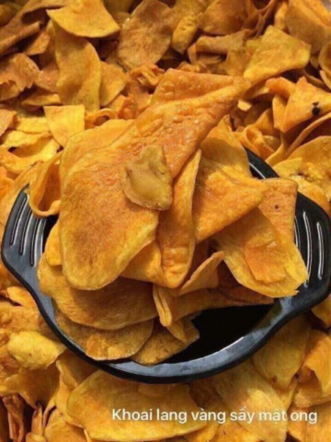 Khoai Lang Vàng Tím Sấy Mật Ong Giòn Thơm 500gr