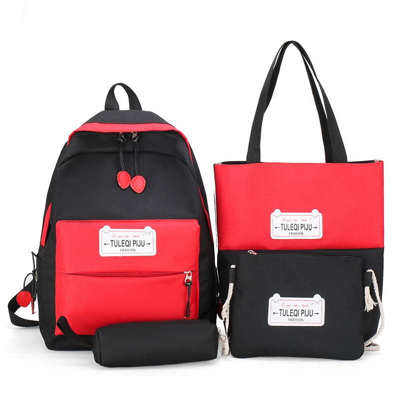 Ba Lô Đi Học Phối Màu Tương Phản Phong Cách Hàn Quốc Dành Cho Nữ