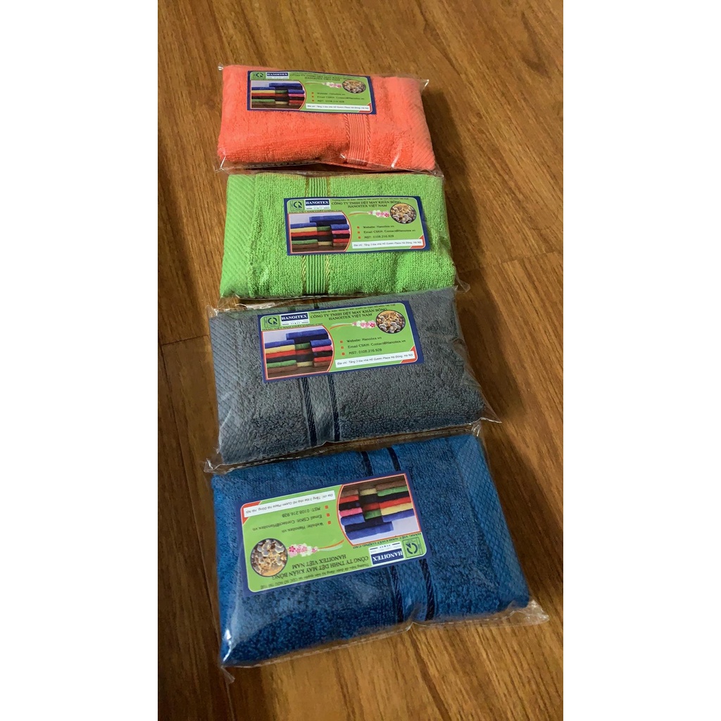 Khăn mặt cao cấp 100% cotton dày dặn thấm hút cực tốt không phai màu_Khăn lau mặt Hanoitex