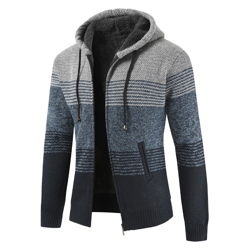 Áo Khoác Hoodie Len Khóa Kéo Trẻ Trung Ấm Áp Cho Nam Sa868