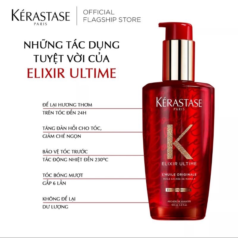 DẦU DƯỠNG TÓC KERASTASE ELIXIR bản đỏ Limited 100ml