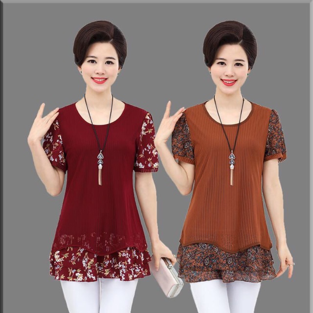 Áo nữ trung niên cao cấp kiểu dáng sang trọng NP917