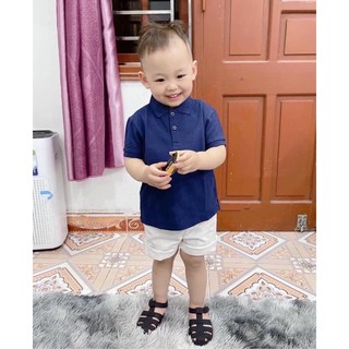 Set 3 áo polo cotton bé trai