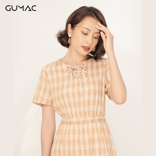 Đầm eo chun cổ dây GUMAC DA917