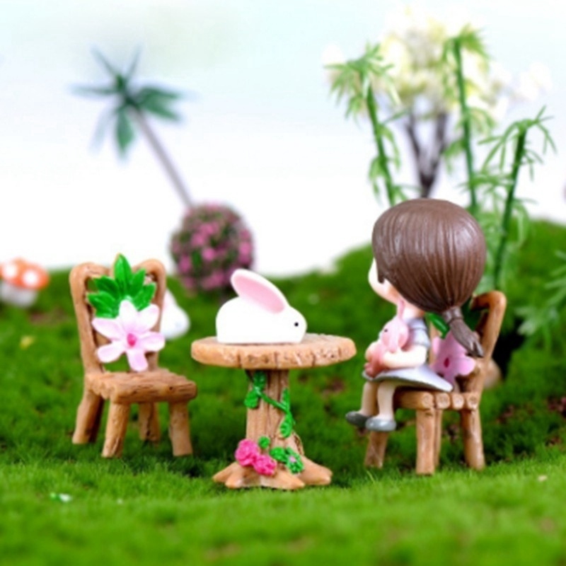 3 Mô hình bàn ghế thu nhỏ trang trí tiểu cảnh / nhà búp bê