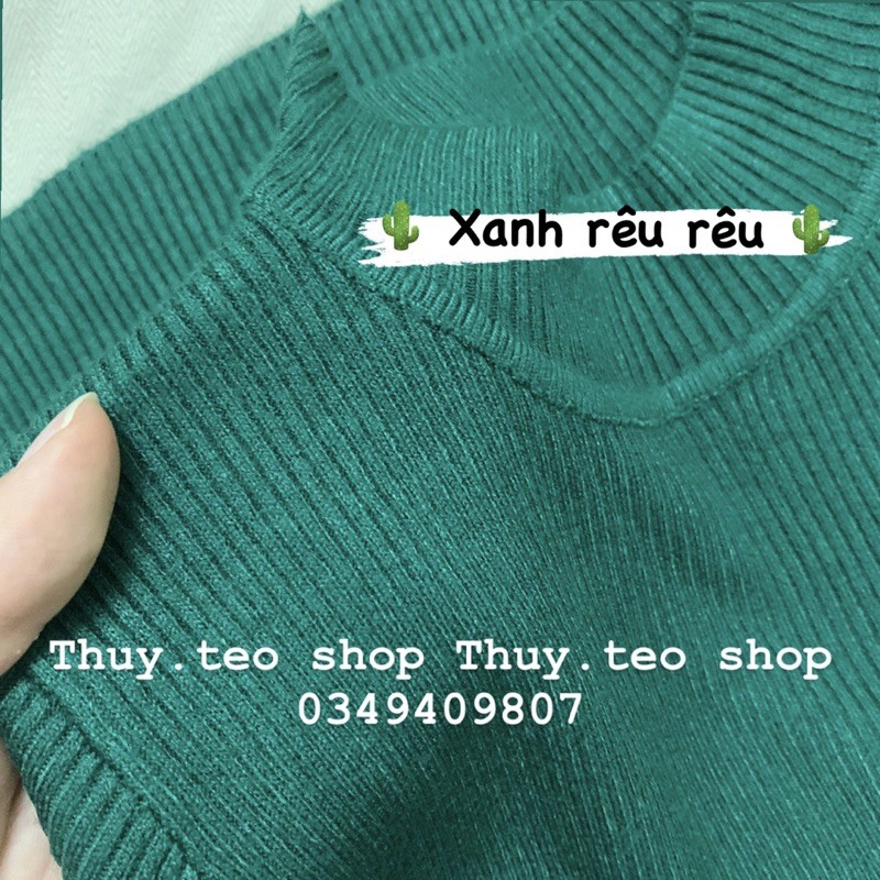 [ CHẤT ĐẸP ÁO LEN TĂM CỔ 3 PHÂN CAO CẤP CO GIÃN