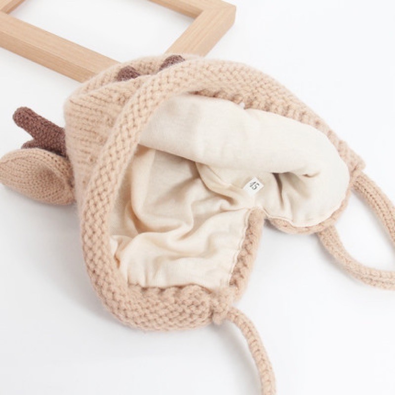 Mũ len tuần lộc cho bé 6-24m MU018