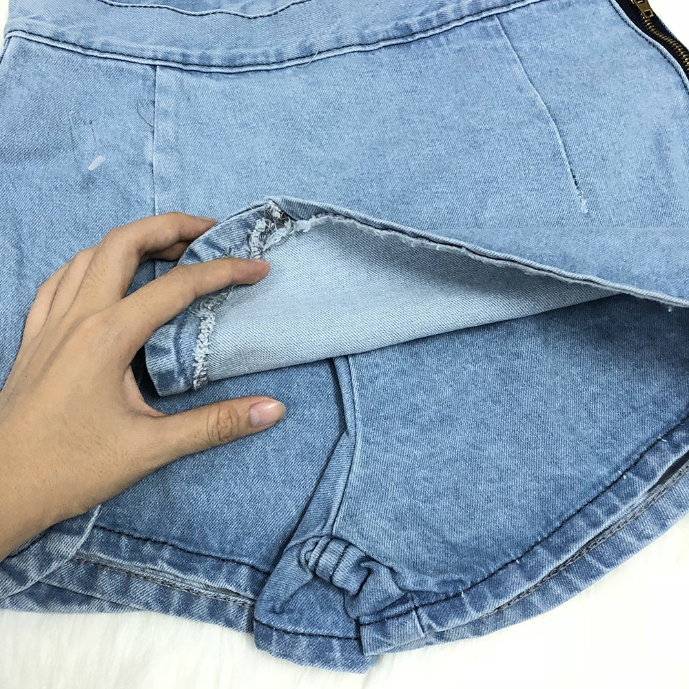 Chân Váy Jeans Chữ A Công Sở Thời Trang OHS4005 - Có Quần Trong