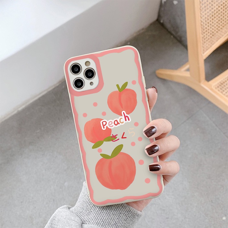 Ốp lưng iphone trong lượn sóng bơ đào 6/6plus/6s/6splus/7/7plus/8/8plus/x/xr/xs/11/12/13/pro/max/plus/promax