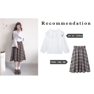 Chân váy dạ kẻ caro Ulzzang dễ thương