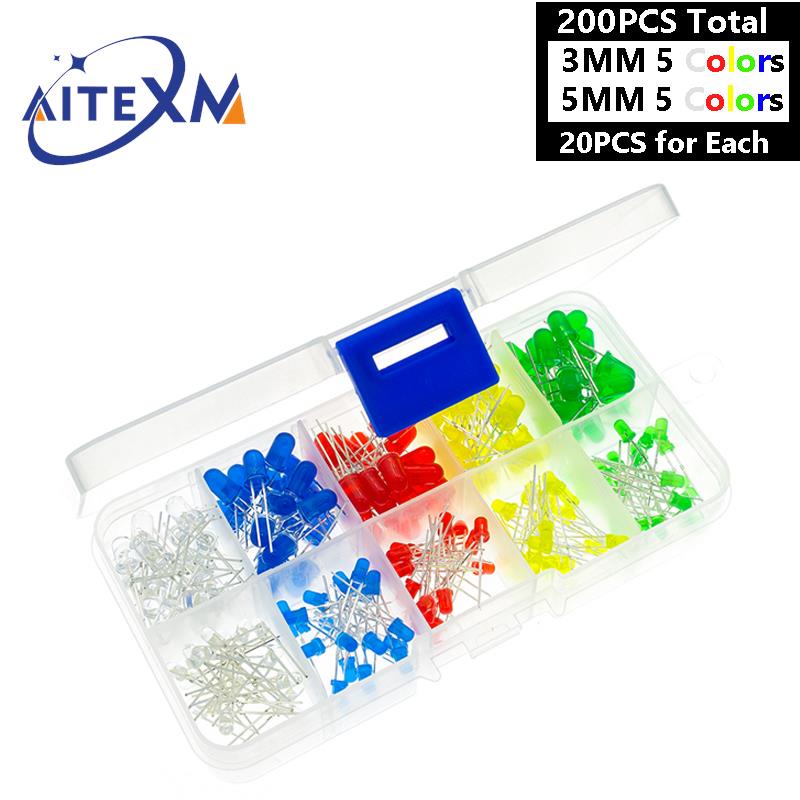 Set 100/200 Đèn Led Diode 3mm 5mm Chuyên Dụng F3 F5