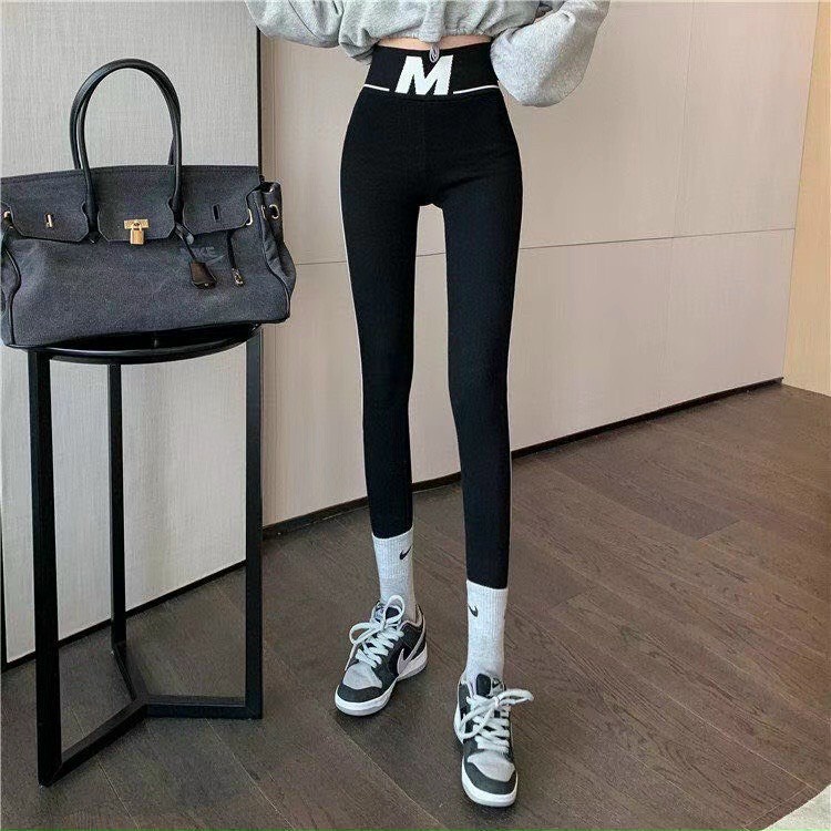 Quần legging,quần legging nữ cao cấp dáng dài cạp cao giữ nhiệt thun ôm bó vải dày dặn từ 40 - 55kg