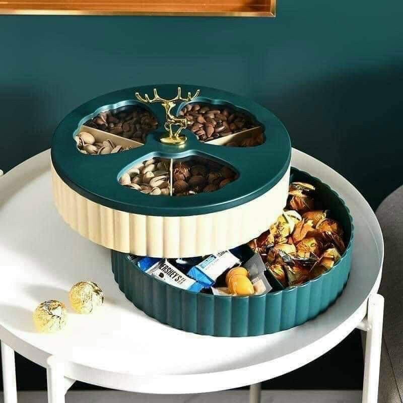 Khay mứt hươu 2 tầng sang chảnh