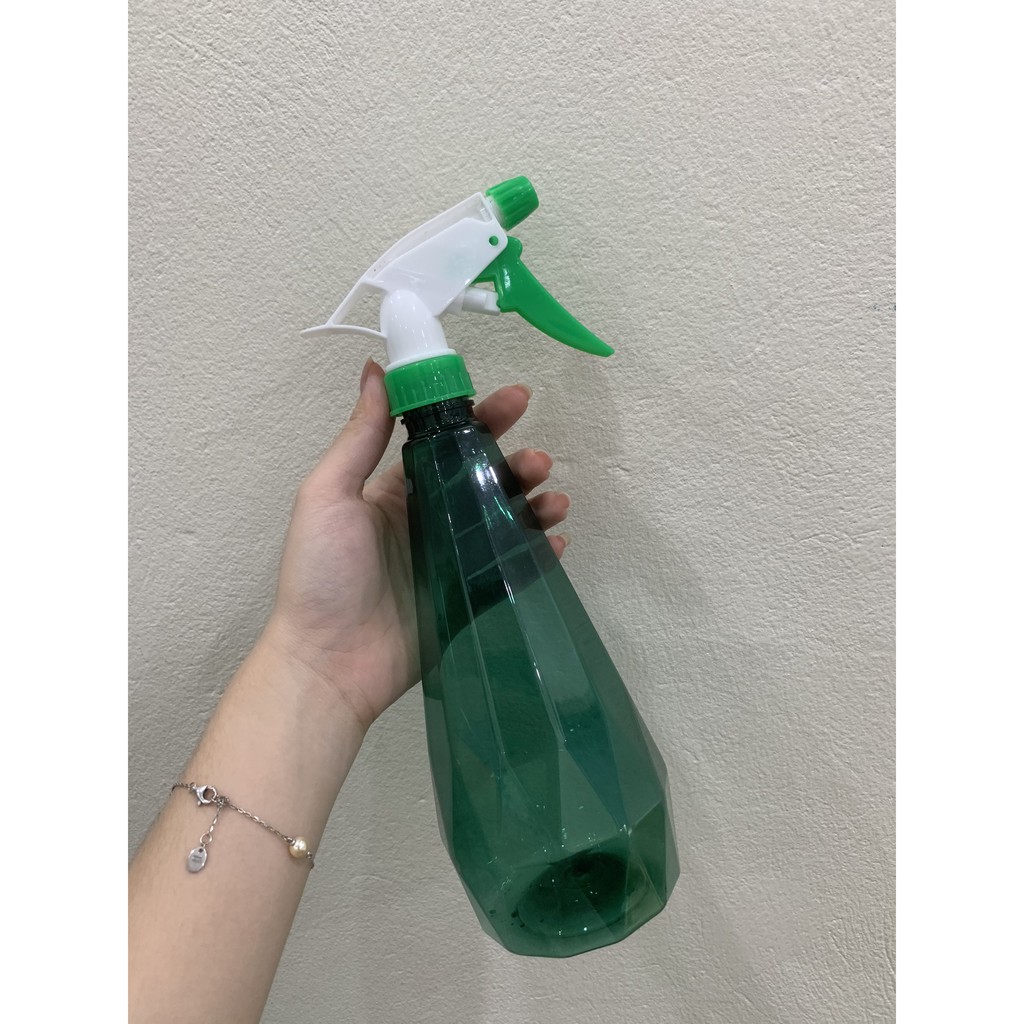 Bình xịt nước, phun sương mini tưới cây, xịt tóc, xịt hoá chất 500 ml ( Nhựa PET xanh lá đậm - xịt kính chữ A xanh lá)