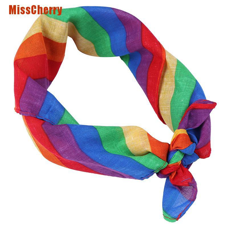 Băng đô vải họa tiết cầu vồng 7 màu cho người đồng tính