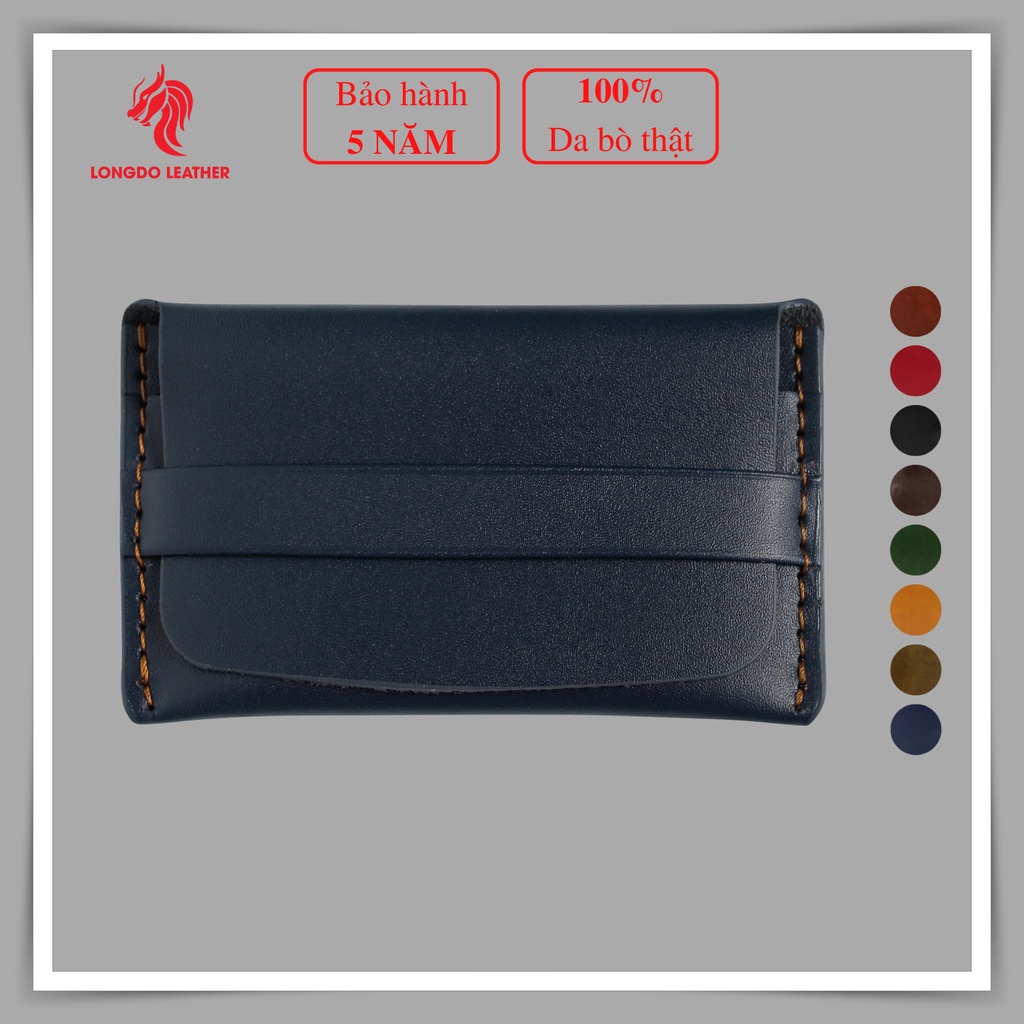Ví đựng card nữ da bò thật - Bảo hành 5 năm - Hàng chính hãng thương hiệu Longdo Leather C01