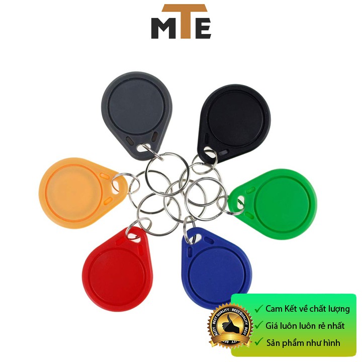 Thẻ RFID 125Khz dạng móc khóa - Thẻ sao chép được dùng kiểm soát nhân viên, thang máy